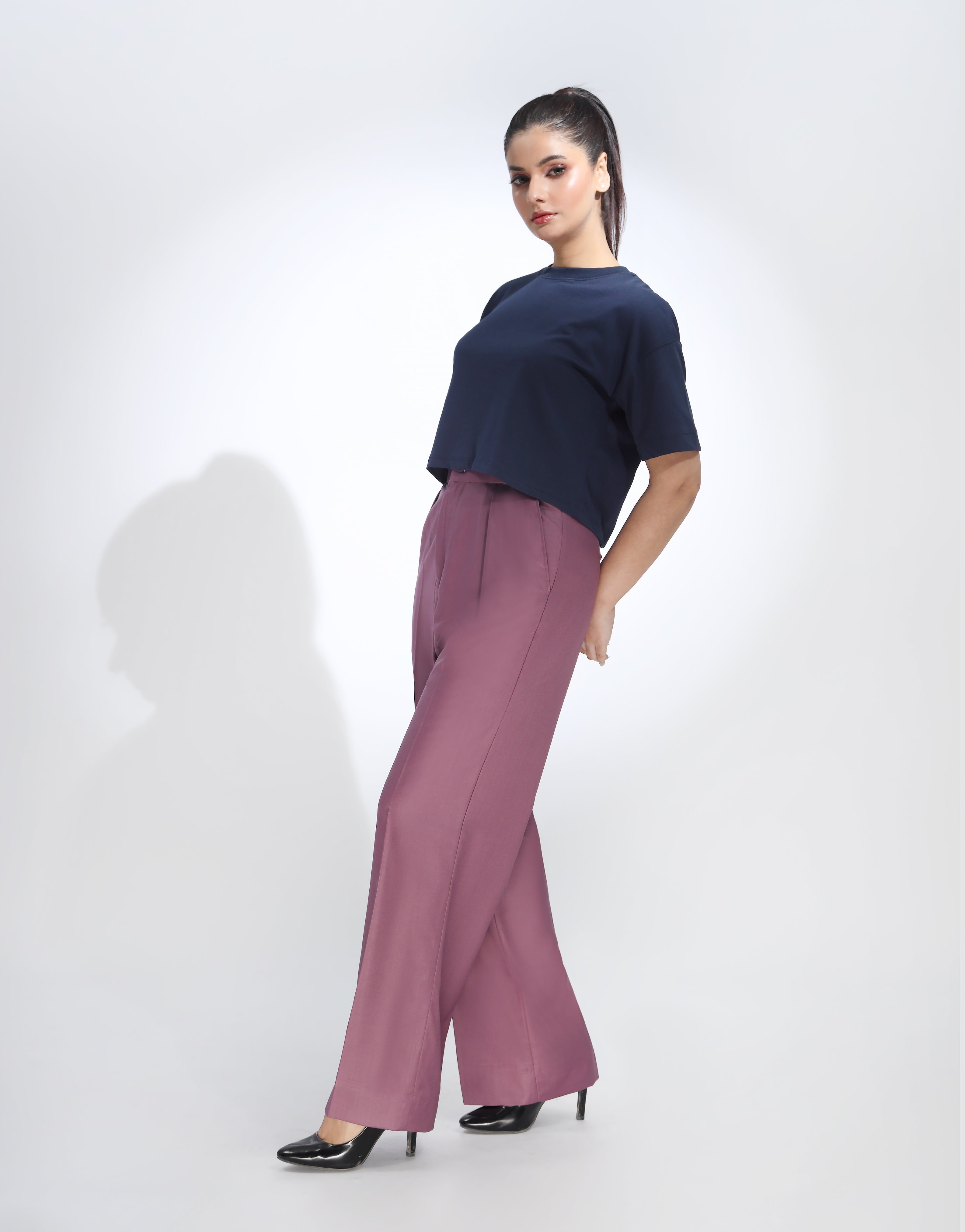 Centre Pleated Wide Leg Pants Majinta